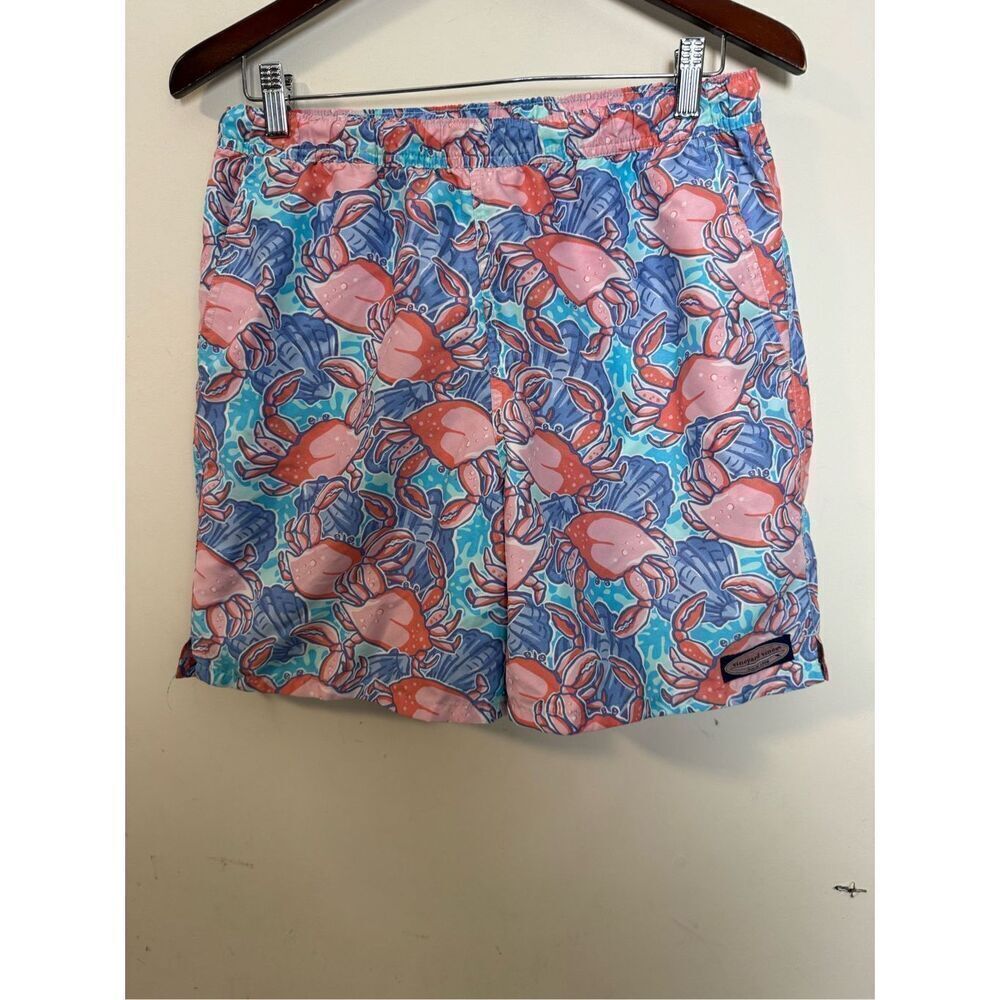 Vineyard Vines Crab Shell Chappy Swim Trunks Boys XL (18)